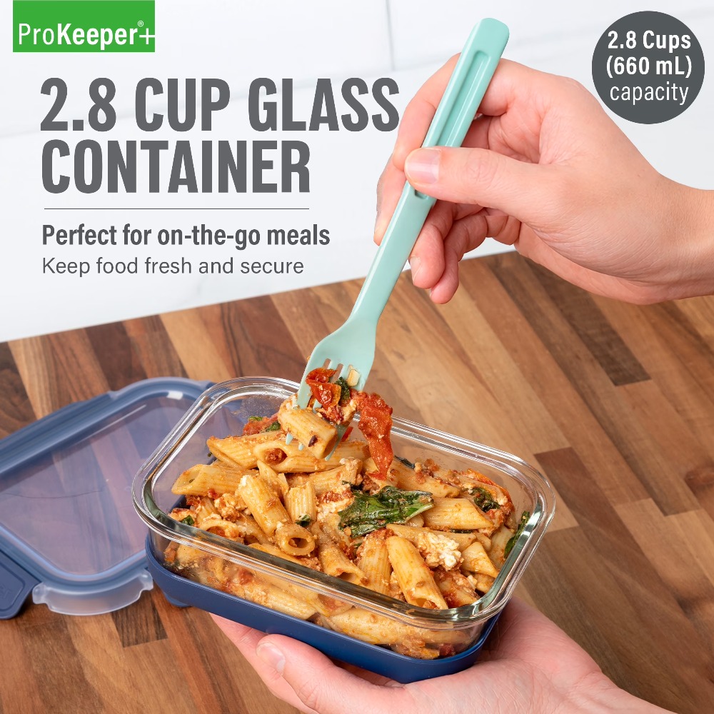 Meal Prep Lunch Boxes - Contenitore in vetro da 2,8 tazze