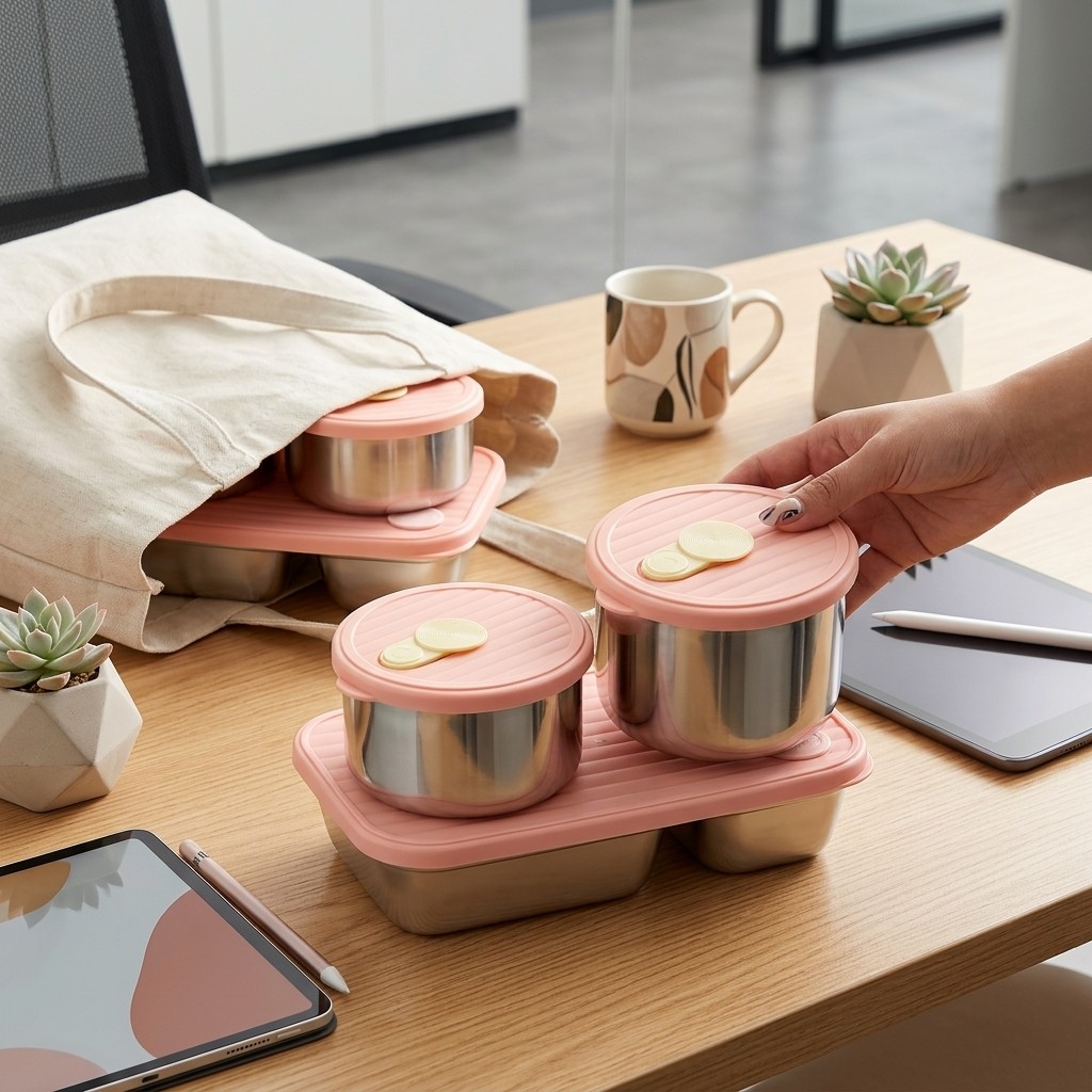 Meal Prep Lunch Boxes - Set di Contenitori per Pranzo in