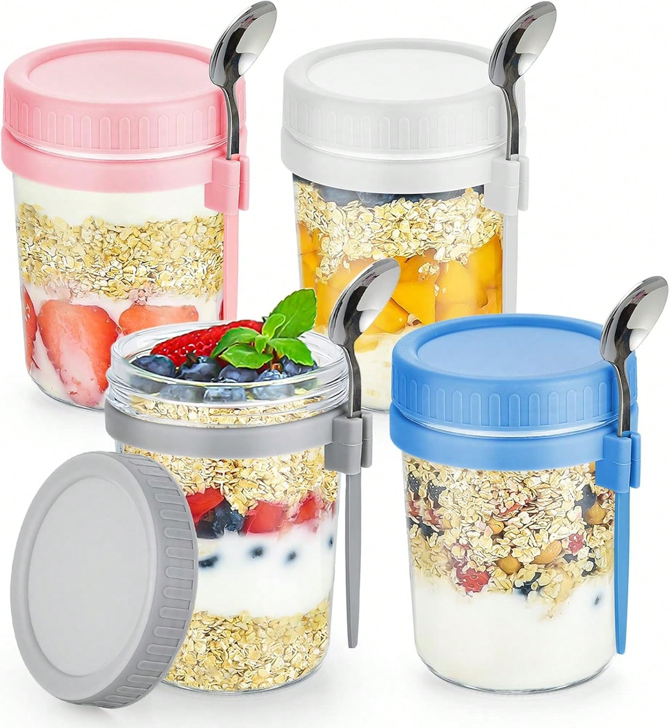 Meal Prep Kit - Set di 4 Contenitori per Overnight