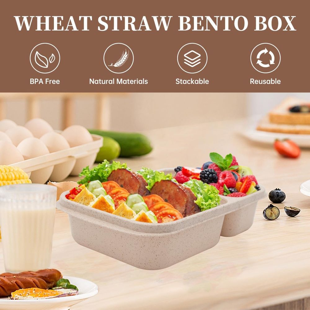 Set di 4 Contenitori Bento, 2  - Meal Prep Lunch Boxes recensione e prezzo