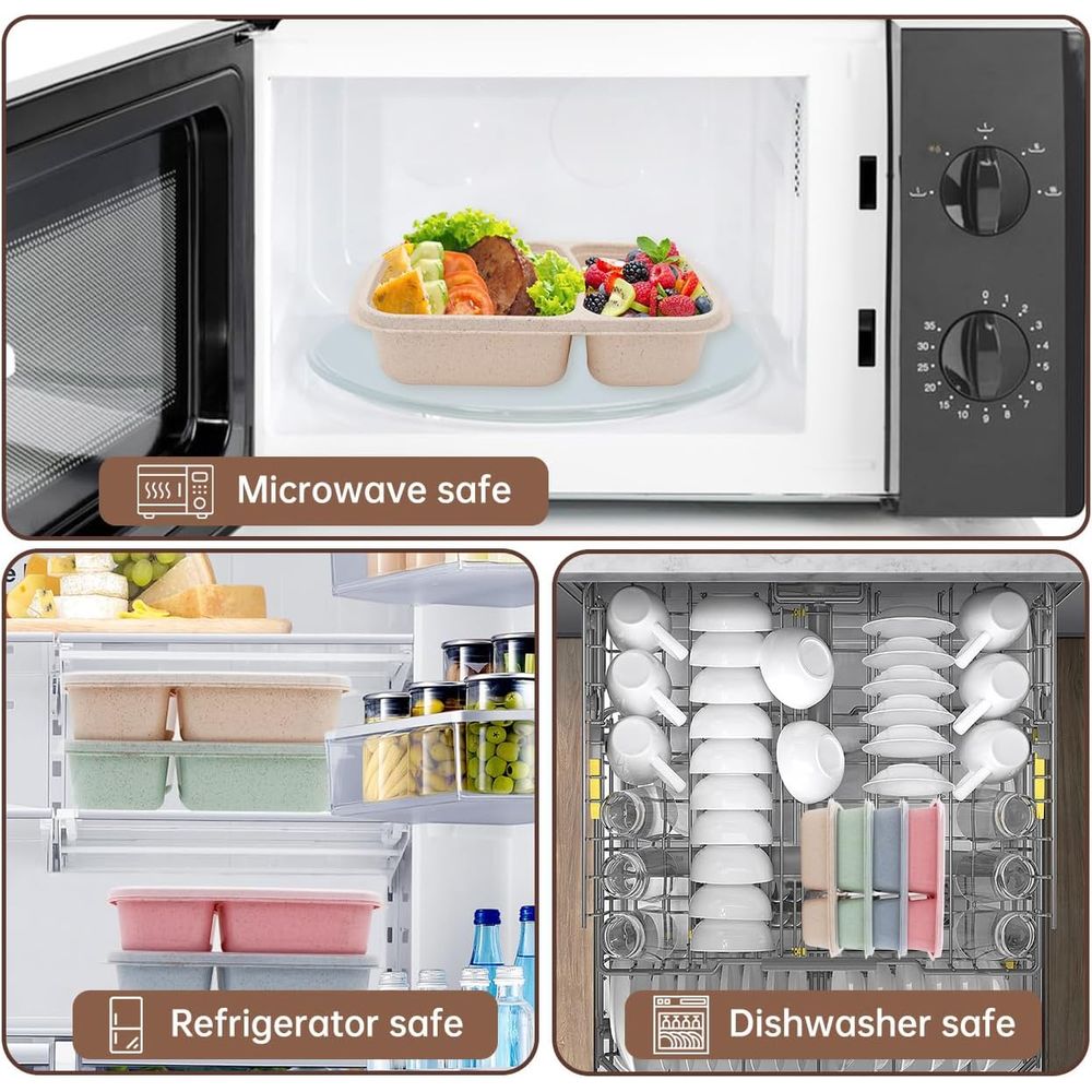 Set di 4 Contenitori Bento, 2  - Meal Prep Lunch Boxes recensione e prezzo