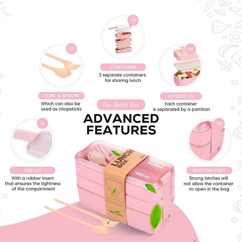 3-In-1 scomparto Bento Box In  - Meal Prep Lunch Boxes recensione e prezzo
